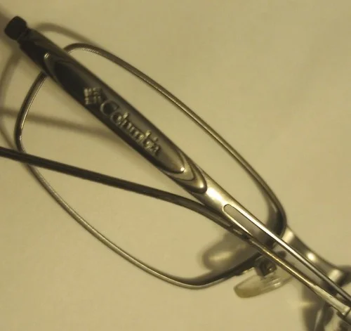 Columbia 53 15 140 Gunmetal Full Rim Eyeglasses Frame Only No Lenses/ Ear Socks 2